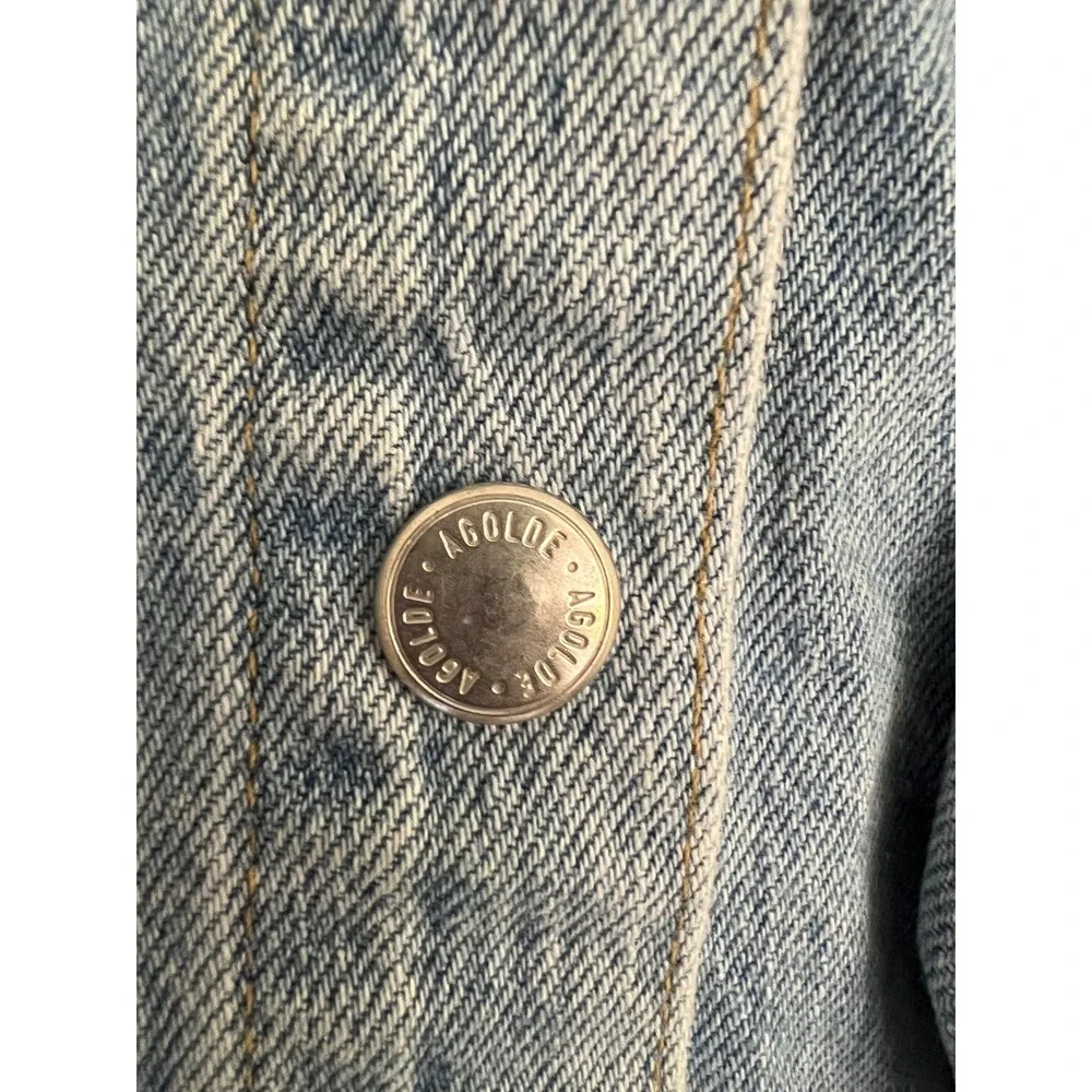 Agolde 100% Organic Cotton Womens Denim Vest Y2K Indie Sleaze Western Size M - Picture 8 of 14